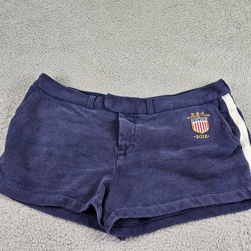 Ralph Lauren USA Olympic Team Shorts Womens XL 2012 Official Outfit White Stripe